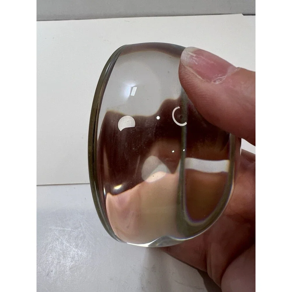 Punch Studio Crystal Letter R Monogram Paperweight France 3.5